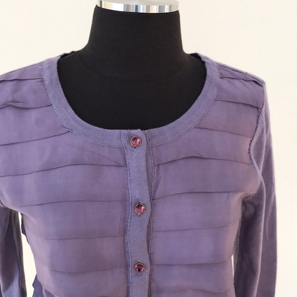 NWT! MICHAEL MICHAEL KORS Lavender Size S Cardigan - Picture 2 of 5